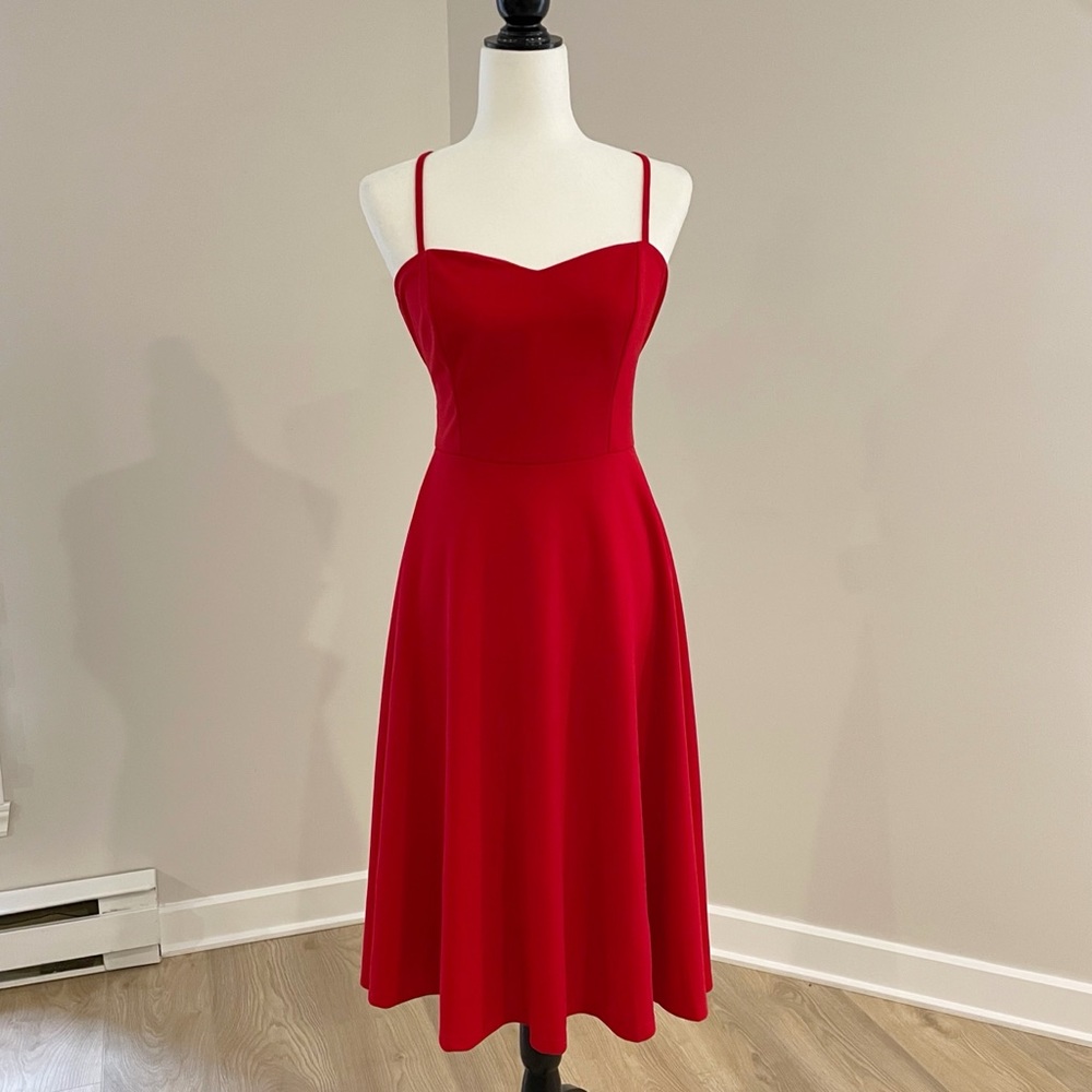 NWOT RED SWEETHEART CAMI DRESS - Size M